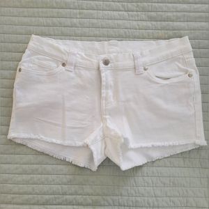 White Jean Shorts